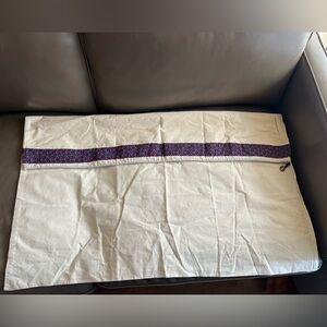 Tory Burch Canvas XL Cream and Purple Dust Bag